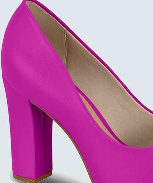 Peep Toe Feminino Meia Pata Salto Grosso Beira Rio 