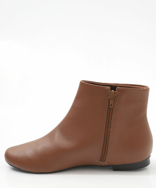 Bota Feminina Cano Curto Matelassê Via Uno Marrom