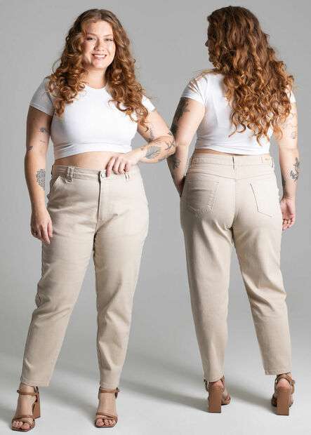 Calça Sarja Sawary Plus Size Mom -277661