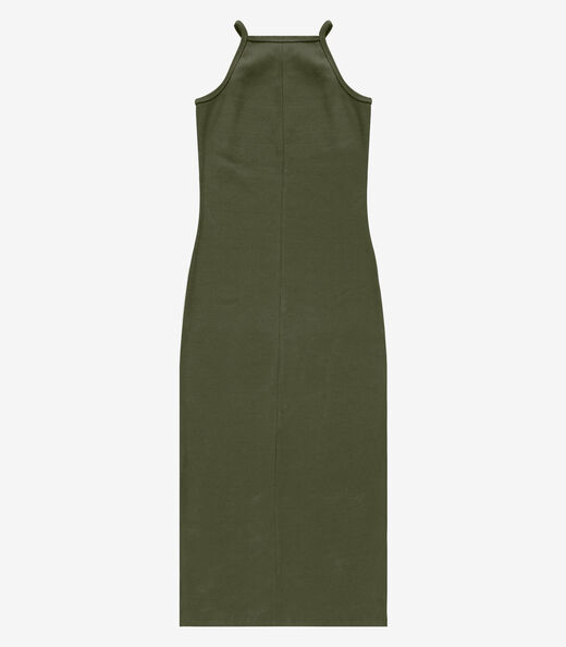 Vestido Feminino Em Ribana Infinita Cor Verde
