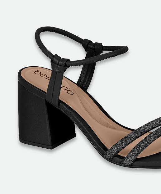 Sandália Salto Grosso Feminina Beira Rio 8436213 Preto