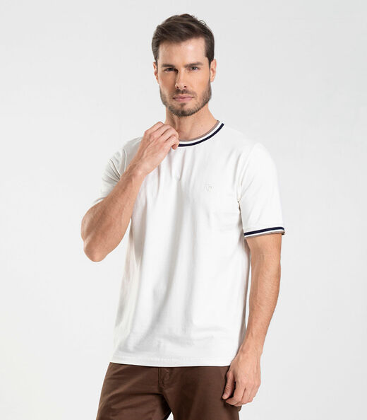 Image_Camiseta Masculina Cotton e Retilinea Diametro Bege