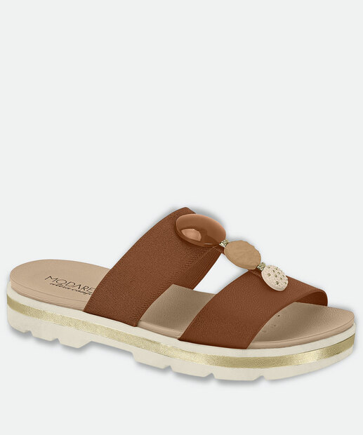 Image_Rasteirinha Feminina Pedras Sintéticas Modare Marrom