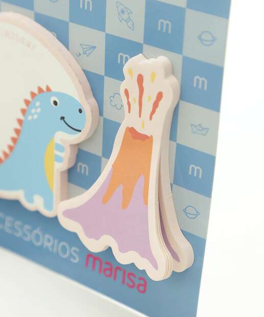 Kit 2 Blocos de Notas Dinossauro E Vulcão Marisa