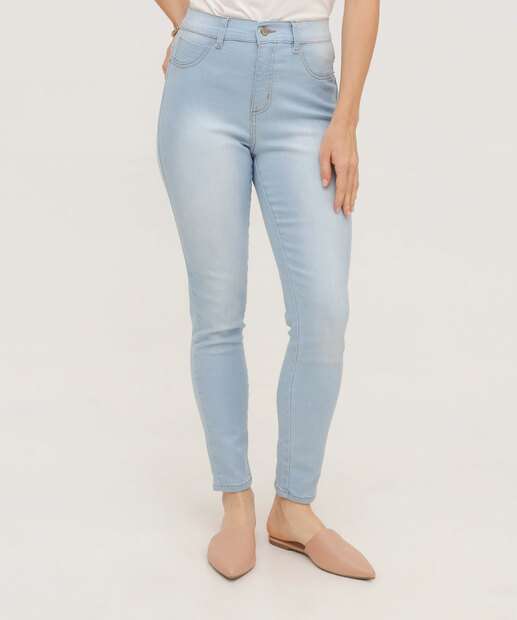 Calça Jeans Feminina Cigarrete Cintura Alta