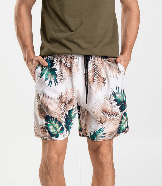 Bermuda Masculina De Microfibra Long Bong Bege