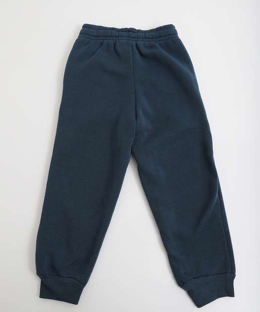 Calça Infantil Jogger Moletom Marisa Tam 1 a 3 Azul