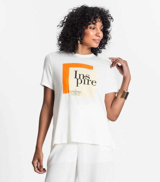 Blusa Feminina Estampada Select Bege