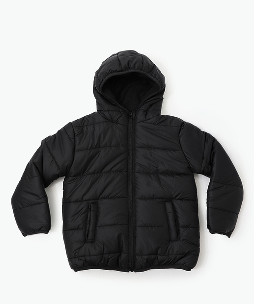 Image_Jaqueta Infantil Puffer Capuz Tam 4 a 10 Marisa Preto