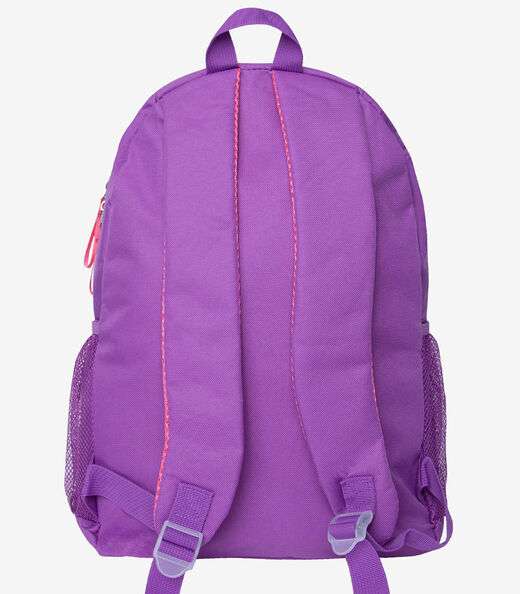 Mochila Escolar Feminina Com Chaveiro De Pvc Clio Roxo