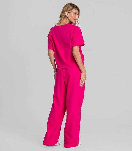 Conjunto Feminino em Molecotton Dianna Rosa