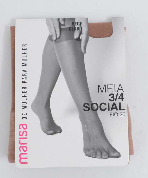 Meia Feminina 3/4 Fio 20 Marisa