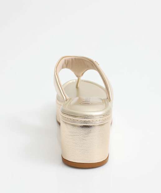 Tamanco Feminino Flatform Bebecê Dourado