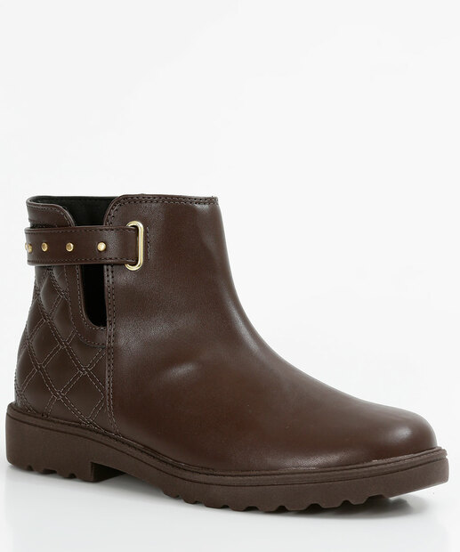 Bota Feminina Cano Curto Tira Tachas Modare