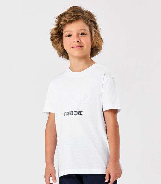 Conjunto Infantil Camiseta Com BermudaTrick Nick Branco