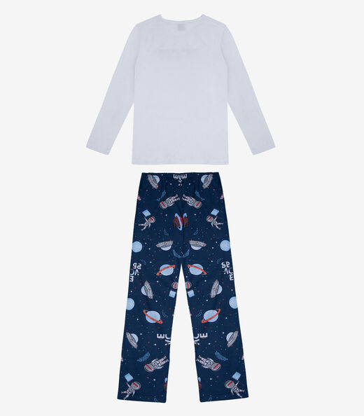 Pijama Infantil Menino Manga Longa Select Branco