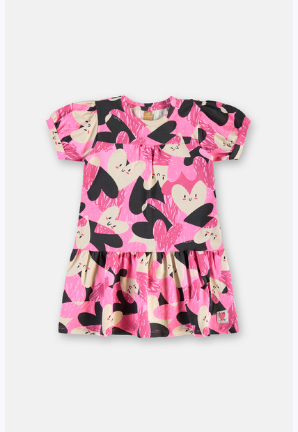 Vestido Cotton Manga Bufante Up Baby