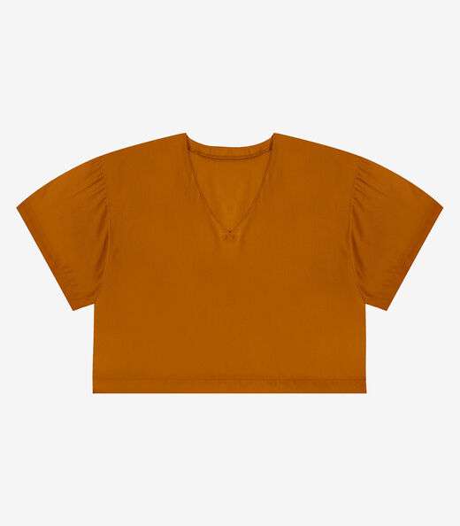 Blusa Feminina Tecido em Viscose Infinita Cor Marrom