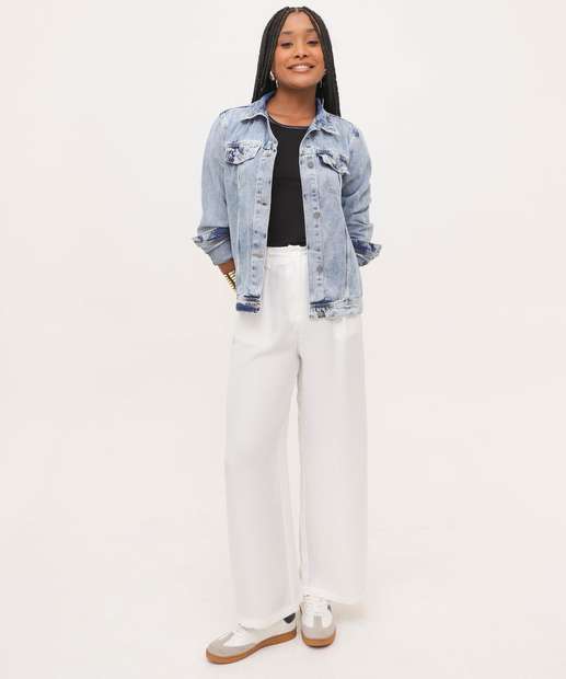 Calça Pantalona Feminina Textura Marisa