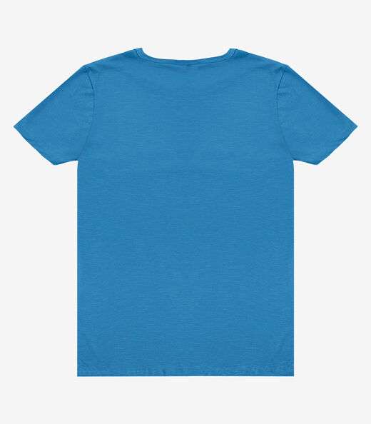 Camiseta Adulto Masculino em Meia Malha Rovitex Azul