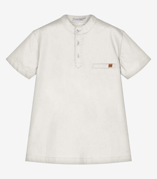 Conjunto Infantil Camisa Com Bermuda Trick Nick Bege