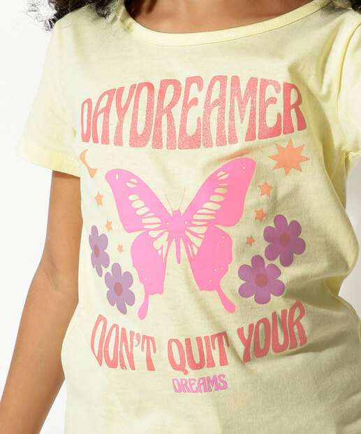 Camiseta Infantil Borboleta Marisa Tam 4 a 10