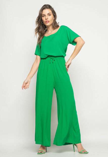 Cropped Gola Canoa Viscolinho Verde Salvatore Fashion