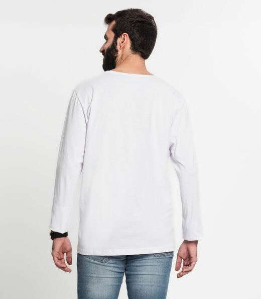 Camiseta Meia Malha Básica Masculina Kohmar Branco
