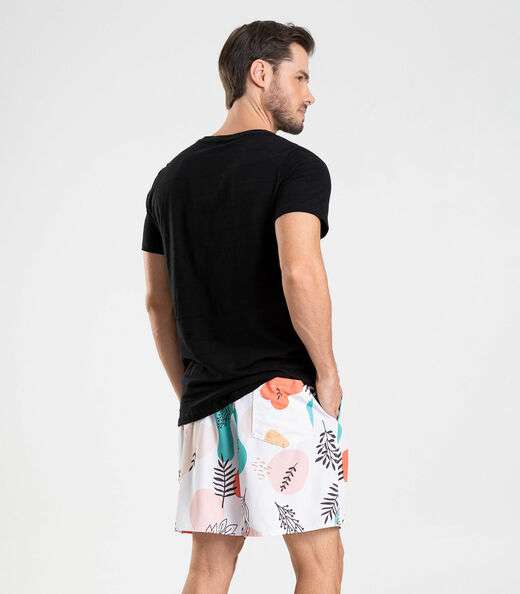 Bermuda Masculina De Microfibra Long Bong Branco