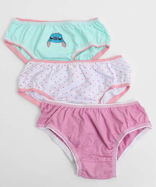 Image_Kit 3 Calcinhas Infantil Stitch Tam 2 a 10