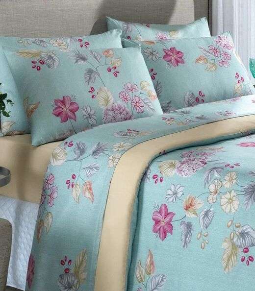 Jogo Capa de Edredom Queen 3 Peças Lar e Lazer Azul