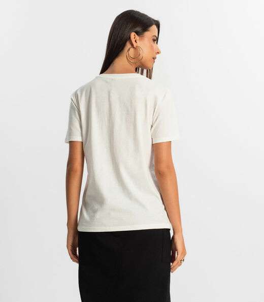 T-shirt Feminina Rovitex Bege