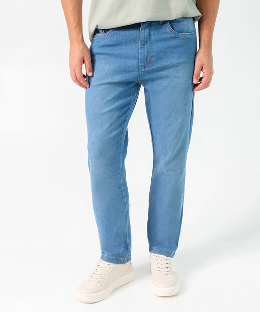 Calça Masculina Jeans Skinny Bolsos Azul