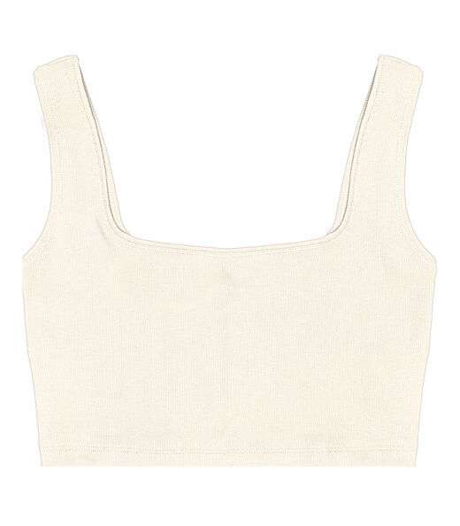 Top Cropped Ribana Básico Rovitex Branco