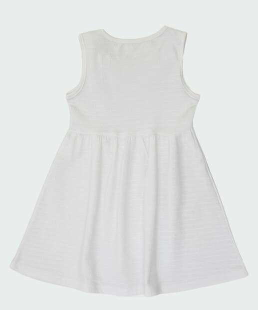 Vestido Infantil Textura Babado Marisa Tam 1 a 3