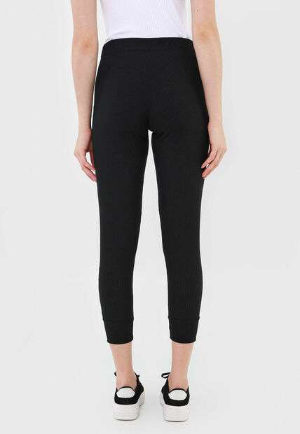 Kit 2 Calças  Jogger Comfy Malha Canelada Preta e Grafite