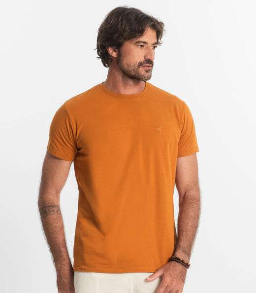 Camiseta Masculina Básica Select Marrom