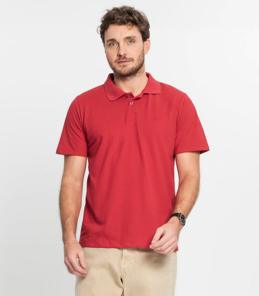 Polo Básica Masculina Diametro Vermelho