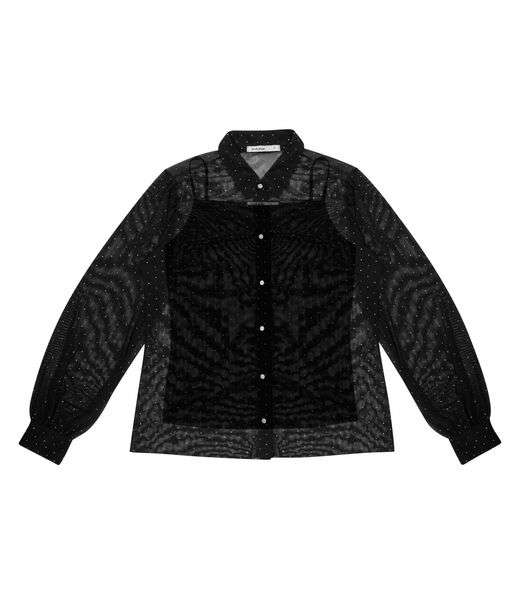 Conjunto De Camisa Tule Com Top Endless Preto