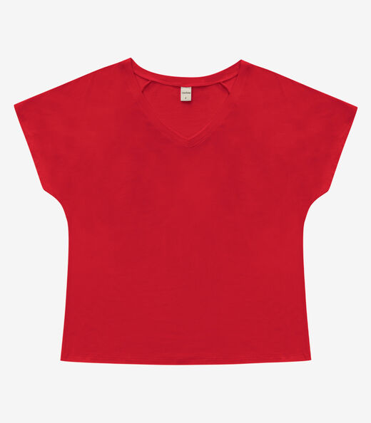 Blusa Feminina Viscotorcion Rovitex Vermelho