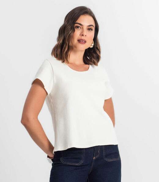 Blusa Feminina Básica Select Bege