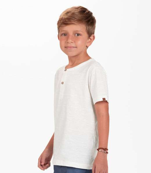 Conjunto Camiseta com Bermuda Menino Trick Nick Bege