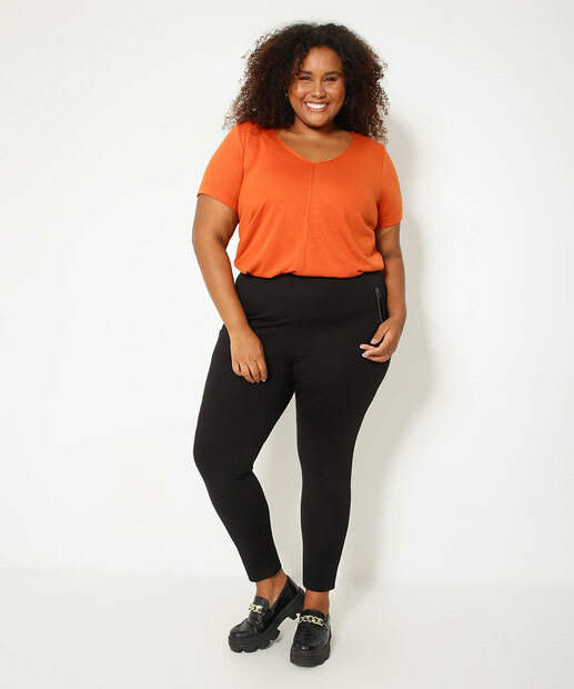 Calça Plus Size Feminina Legging Bolsos Marisa
