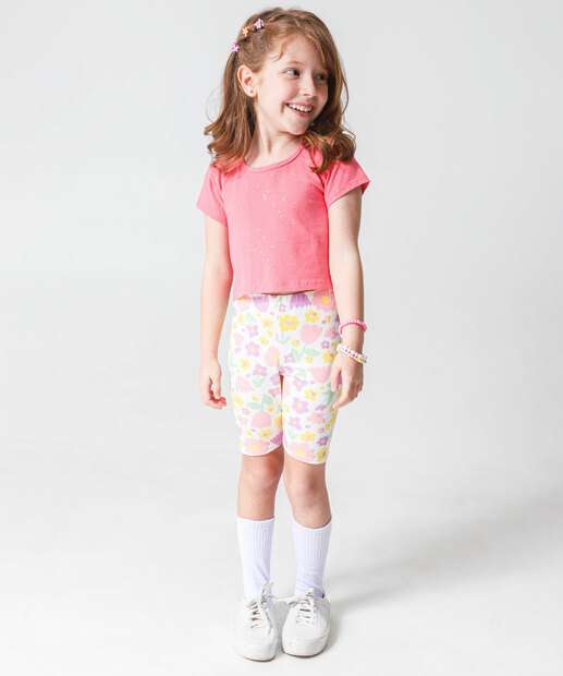 Image_Bermuda Infantil Ciclista Flores Marisa Tam 4 a 10 Off White