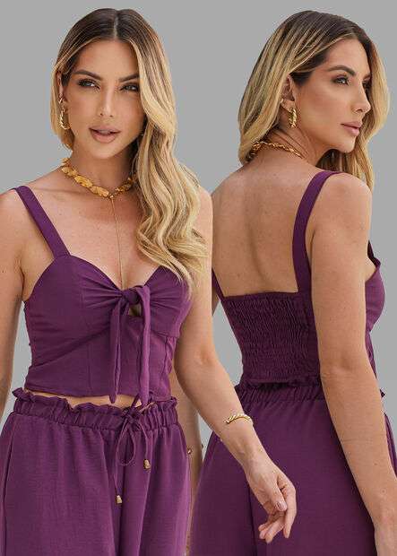 Cropped Sawary Magenta - 278637