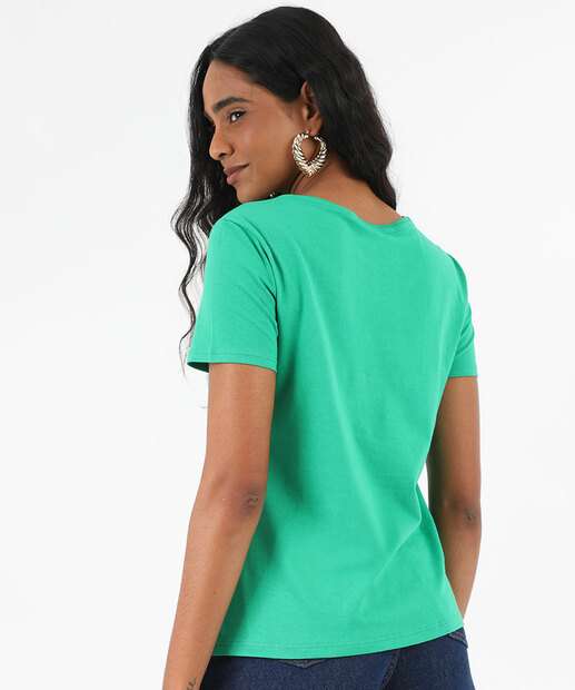 Blusa Feminina Estampa Stitch Disney Verde