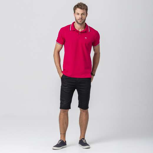 Camiseta Polo Rock e Soda Masculina
