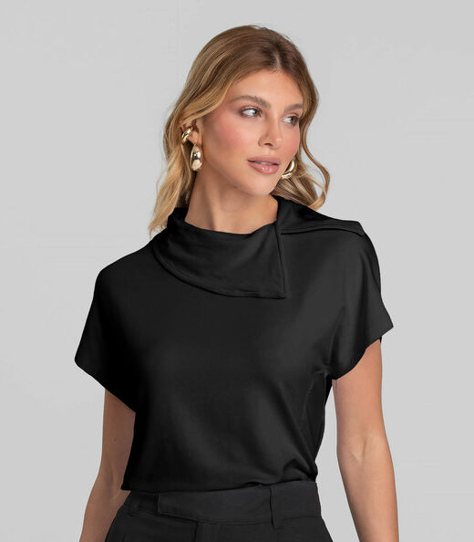 Image_Blusa Feminina Com Gola Diferenciada Dianna Preto