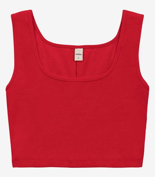 Top Básico Feminino em Ribana Rovitex Vermelho