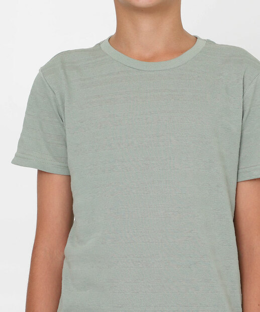 Camiseta Juvenil Textura Marisa Tam 10 a 16 Verde